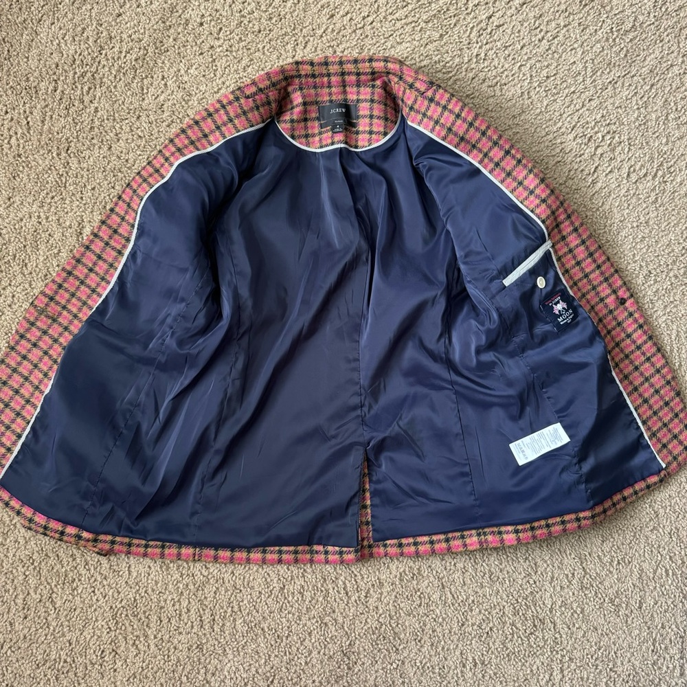 J. Crew Parke English Wool Houndstooth Blazer Jacket - Picture 5 of 11